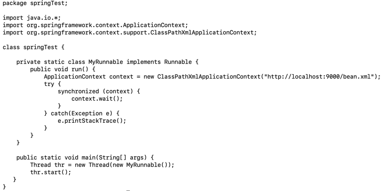 Minimal implementation of ClassPathXmlApplicationContext class using a URL