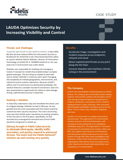 Lauda Cybersecurity Case Study - Fidelis Security