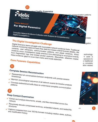 Network Forensic Datasheet Cover