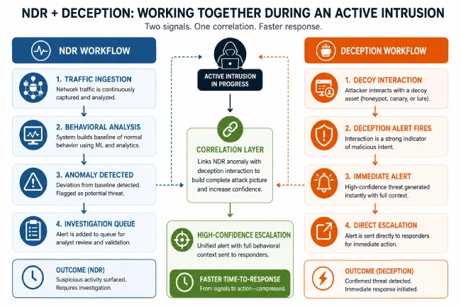 Integrating NDR and Deception Workflow